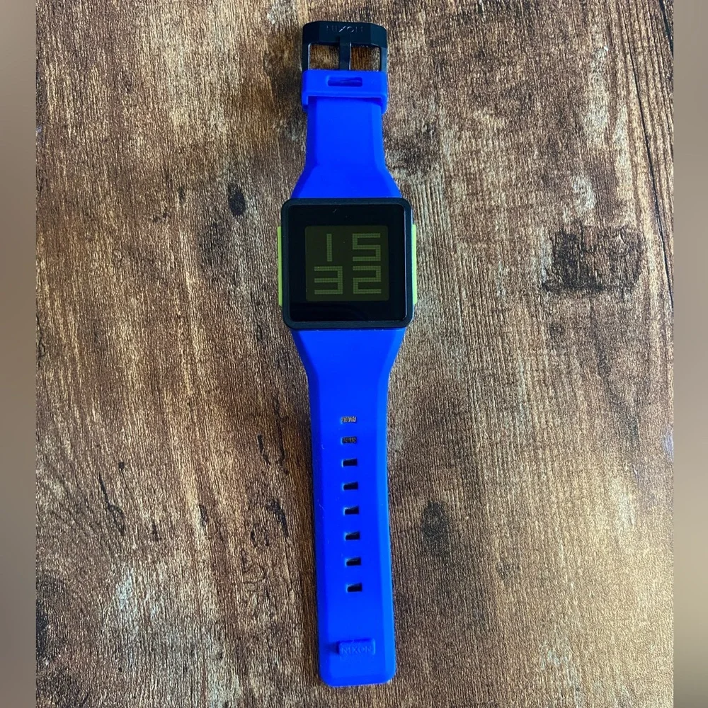Nixon the Newton Digital Blue and Green Digital Watch